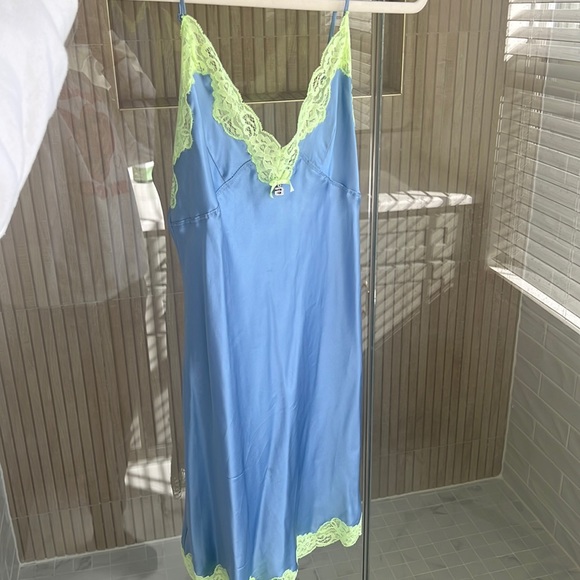 T by Alexander Wang Slip Dress in Dark Oxford Blue - Picture 4 of 10